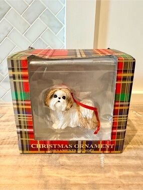 Sandicast Shih Tzu Christmas Ornament - New In Box